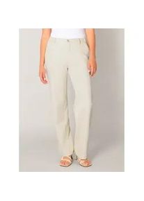 Stoffhose Base Level "Yorin", Damen, Gr. 48, L&auml;nge 32, sand, Web, Obermaterial: 82% Baumwolle, 14% Polyester, 4% Elasthan, unifarben, normal lang, Hosen Stoffhose, mit Stretch