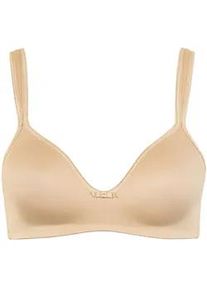 Schalen-BH LISCA "Schalen BH ohne B&uuml;gel Victoria", Damen, Gr. 95, Cup A, beige, Stoff, Obermaterial: 86% Polyester PES. 14% Elasthan EL., BHs Schalen-BH