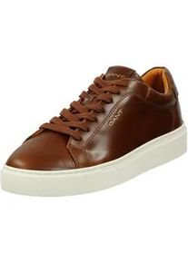 Sneaker Gant "Mc Julien", Herren, Gr. 41, tan, Leder, Schuhe Sneaker, Business Schn&uuml;rschuh, Retro Sneaker mit Lederinnensohle