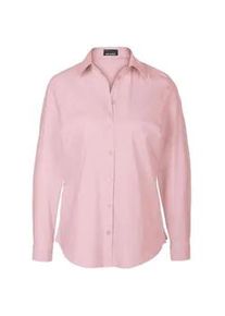 Langarmbluse GOLDNER "Unentbehrliche Langarmbluse mit Elasthananteil", Damen, Gr. 50, rosa (ros&eacute;), Obermaterial: 65% Baumwolle CO. 31% Polyamid PA. 4% Elasthan EL., Manschette, Blusen, Seitenschlitze f&uuml;r mehr Bewegungsfreiheit