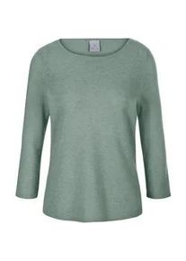 Madeleine Mode Longpullover MADELEINE "Strickpullover Kaschmirpullover mit U-Boot-Ausschnitt", Damen, Gr. 40/42, gr&uuml;n (hellgr&uuml;n, salbei), Obermaterial: 100% Kaschmir WS., Modern, normal, Pullover Longpullover, Kaschmirpullover mit 3/4 Arm