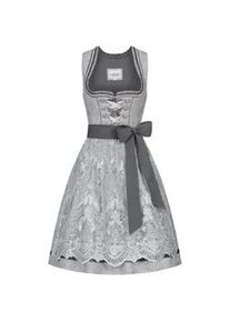 N&uuml;bler Dirndl N&Uuml;BLER "Dirndl mini Gerti", Damen, Gr. 38, EURO, silber, Obermaterial: 100% Polyester PES., Kleider