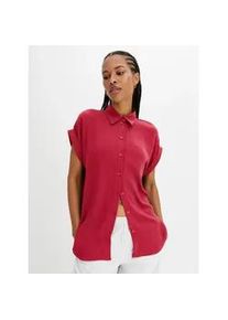 Kurzarmbluse Inspirationen, Damen, Gr. 46, erdbeere, 100% Polyester, unifarben, Blusen