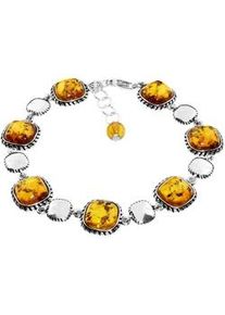 Armband OSTSEE-SCHMUCK "- Franziska - Silber 925/000 - Bernstein" Gr. 19, silber (silber 925, silberfarben, wei&szlig;), Armb&auml;nder, Damen, Silber 925 (Sterlingsilber), Armband