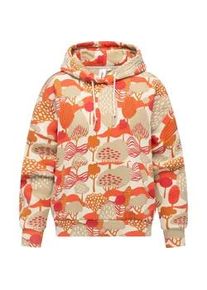 Kapuzenpullover Ragwear "Pirita Print", Damen, Gr. M (38), ecru, Material: 70% Baumwolle, 30% Polyester, oversize h&uuml;ftbedeckend, hoch geschlossener Ausschnitt, &Auml;rmel ohne &Auml;rmelschlitz Rippb&uuml;ndchen, Pullover Kapuzenpullover, Hoodie mit verstellbarer Kapuze