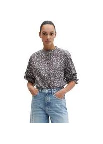 Marc O'Polo Langarmbluse MARC O'POLO "aus leichter Papertouch-Popeline", Damen, Gr. 44, medium grau, Obermaterial: 100% Baumwolle, unifarben, loose fit normal, Manschette, Blusen