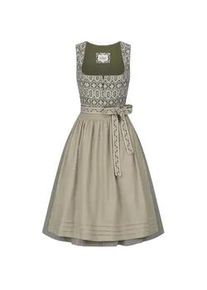 N&uuml;bler Dirndl N&Uuml;BLER "Dirndl midi Gudrun", Damen, Gr. 44, EURO, gr&uuml;n (oliv), Obermaterial: 100% Baumwolle CO., Kleider
