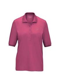 Poloshirt GOLDNER "Poloshirt in hochwertiger Pikee-Qualit&auml;t", Damen, Gr. 46, pink (beere), Obermaterial: 94% Baumwolle CO. 6% Elasthan EL., Rippe, Shirts, Ohne