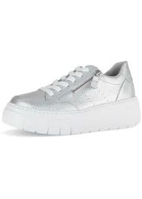 Sneaker Gabor "Sneaker low", Damen, Gr. 40, silber, Schuhe Sneaker