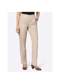 Webhose Classic Basics, Damen, Gr. 40, Normalgr&ouml;&szlig;en, beige (beige, beige, dunkeltaupe, gestreift), 100% Polyester, gemustert, gestreift, unifarben, lang, Hosen