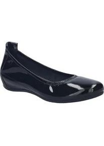 Ballerina Josef Seibel "Florina 05, black-black", Damen, Gr. 38, schwarz (schwarz, schwarz), Obermaterial: 100% Rindsleder Leather cow., Schuhe Ballerina