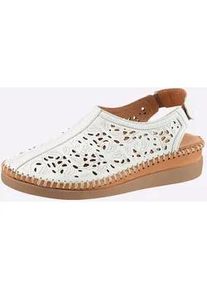 Slipper Gemini, Damen, Gr. 37, wei&szlig;, Glattleder, Schuhe Slipper