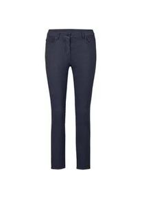 7/8-Hose GOLDNER "Kurzgr&ouml;&szlig;e Schmale Stretchhose BELLA", Damen, Gr. 19, K-Gr, blau (dunkelblau), Obermaterial: 65% Baumwolle CO. 31% Polyester PES. 4% Elasthan EL., Hosen 7/8-Hose