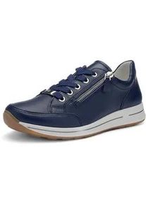 Keilsneaker Ara "OSAKA", Damen, Gr. 4,5 (37,5), dunkelblau, Glattleder, unifarben, Schuhe, Freizeitschuh, Halbschuh, Schn&uuml;rer in Komfortweite H (=sehr weit)