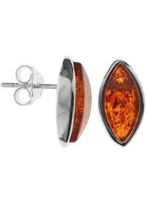 Paar Ohrstecker OSTSEE-SCHMUCK "- Classic 13x6 - Silber 925/000 - Bernstein" Gr. 15, silber (silber 925, silberfarben, wei&szlig;), Ohrringe, Damen, Silber 925 (Sterlingsilber)