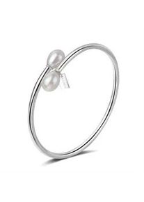 Armreif AILORIA "Armreif Silber/wei&szlig;e Perle MASA", wei&szlig;, Armb&auml;nder, Damen, Armreif