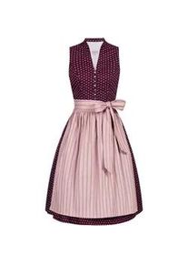 N&uuml;bler Dirndl N&Uuml;BLER "Dirndl midi Rita", Damen, Gr. 38, EURO, rot, Obermaterial: 100% Baumwolle CO., Kleider