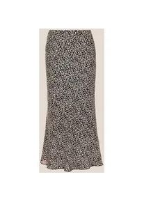 Madeleine Mode Midirock MADELEINE "Druckrock Langer Cr&ecirc;pe-Rock mit Unikat-Print", Damen, Gr. 38, schwarz (caramel, schwarz), Obermaterial: 100% Polyester PES., Modern, normal, R&ouml;cke