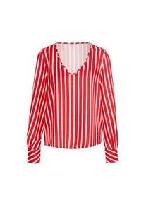 Tunika Alba Moda "Bluse Bluse", Damen, Gr. 48, rot (koralle, creme, gestreift), Obermaterial: 100% Viskose CV., Modern, Tuniken