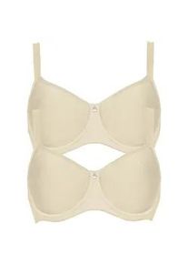 T-Shirt-BH SuSa "2er Pack Spacer BH mit B&uuml;gel Catania", Damen, Gr. 95, Cup E, beige (champagner champagner), Obermaterial: 50% Polyamid PA. 30% Polyester PES. 20% Elasthan EL., BHs T-Shirt-BH