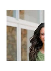 Kurzarmshirt Inspirationen "Shirt", Damen, Gr. 44, gr&uuml;n (eucalyptus), 99% Polyester, 1% Elasthan, unifarben, V-Ausschnitt, Shirts