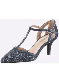 Pumps Heine, Damen, Gr. 36, marine, Synthetik, Textil, Schuhe Pumps