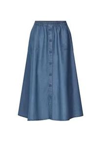 Schlupfrock GOLDNER "Tencel-Rock mit Taschen", Damen, Gr. 46, blau, Obermaterial: 100% Lyocell CLY., figurumspielend, R&ouml;cke, gro&szlig;e Eingrifftaschen