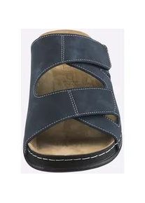 Pantolette Classic Basics, Herren, Gr. 42, jeansblau, Lederimitat, Schuhe Pantolette