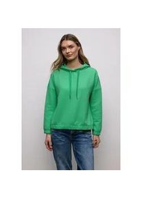 Langarmshirt Street One, Damen, Gr. 42, arcadia gr&uuml;n, Stoff, 100% Polyester, unifarben, comfort fit normal, ohne Ausschnitt, B&uuml;ndchen, Shirts Langarmshirt, mit Struktur