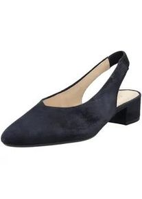 Slingpumps Gabor "Gabor Pumps Leder", Damen, Gr. 40,5, dunkelblau, Leder, Schuhe Slingpumps
