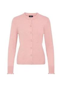 Strickjacke oxmo "Strickjacke OXBMMNERA CARDIGAN", Damen, Gr. XXL, rosa (pale mauve melange), Obermaterial: 50% Viskose CV. 27% Nylon NY. 23% Polyester PES., Strickjacken Strickjacke
