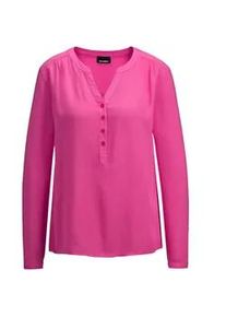 Schlupfbluse GOLDNER "Kurzgr&ouml;&szlig;e Elegante Viskosebluse mit V-Ausschnitt", Damen, Gr. 24, rosa (pink), Obermaterial: 100% Viskose CV., Modisch, gerade, Tubular, Blusen Schlupfbluse, Knopfleiste