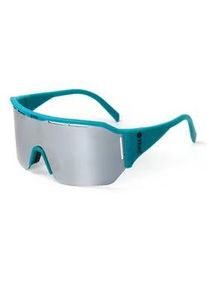 Sportbrille YEAZ "Sport-Sonnenbrille Black/Silver SUNVIBE", Damen, gr&uuml;n (gr&uuml;n, silber), Sonnenbrillen