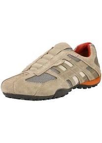 Sneaker Geox "Geox Sneaker Leder/Textil", Herren, Gr. 48, beige, orange, Leder, Textil, Schuhe Sneaker