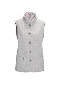 Kurzweste GOLDNER "Kurzgr&ouml;&szlig;e Verwandlungsk&uuml;nstler Steppwendeweste", Damen, Gr. 20, grau (ros&eacute;, grau, gemustert), Obermaterial: 100% Polyester PES., Westen, Wendeweste