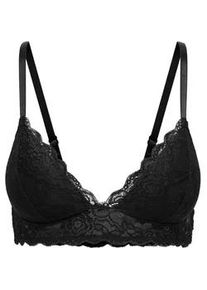 Bralette Only "ONLCHLOE LACE PADDED BRALETTE ACC", Damen, Gr. XL, N-Gr, schwarz, Spitze, Obermaterial: 95% Nylon, 5% Elasthan, unifarben, BHs Bralette