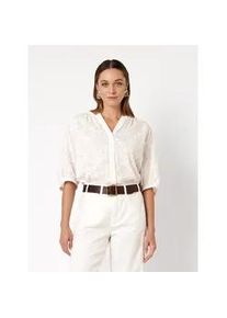 Schlupfbluse Toni "Conni KA", Damen, Gr. 44, wei&szlig;, Web, Obermaterial: 100% Baumwolle, unifarben, l&auml;ssig geschnitten h&uuml;ftbedeckend, Rundhals, B&uuml;ndchen, Blusen Schlupfbluse, mit floralem Muster