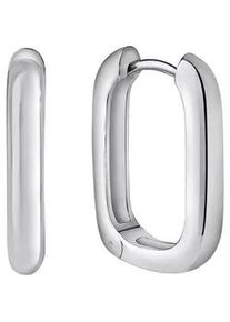 Paar Creolen Vivance "925/- Sterling Silber rhodiniert", wei&szlig;, Ohrringe, Damen, one-size, Silber 925 (Sterlingsilber)