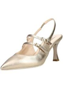 High-Heel-Pumps Nero Giardini "Nero Giardini Pumps Leder", Damen, Gr. 37, gold, Leder, Schuhe