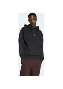 Kapuzensweatshirt Adidas SPORTSWEAR "M 3S FL HD", Herren, Gr. L, schwarz, carbon, Obermaterial: 55% Baumwolle, 36% Polyester, 9% Viskose, angesetztes B&uuml;ndchen, Sweatshirts