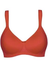 Schalen-BH SuSa "Schalen BH ohne B&uuml;gel Milano", Damen, Gr. 90, Cup A, rot (terracotta), Stoff, Obermaterial: 79% Polyamid PA. 13% Elasthan EL. 8% Baumwolle CO., BHs Schalen-BH