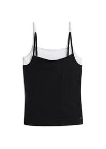 Tr&auml;gertop, Damen, Gr. L (40), wei&szlig;, Web, Obermaterial: 95% Baumwolle, 5% Elasthan, Tommy Hilfiger UNDERWEAR, unifarben, Basic, regular fit normal, tiefer Rundhals, Tops Tr&auml;gertop, Regular fit mit Tr&auml;gern