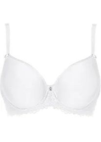 T-Shirt-BH Viania "Spacer B&uuml;gel BH Leni", Damen, Gr. 95, Cup F, beige (champagner), Stoff, Obermaterial: 46% Polyamid PA. 45% Polyester PES. 9% Elasthan EL., BHs T-Shirt-BH