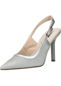 High-Heel-Pumps Nero Giardini "Nero Giardini Pumps Leder/Textil", Damen, Gr. 38, silber, Leder, Textil, Schuhe