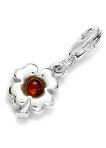 Kettenanh&auml;nger OSTSEE-SCHMUCK "- Kleeblatt - Silber 925/000 - Bernstein" Gr. 21, silber (silber 925, silberfarben, wei&szlig;), Schmuckanh&auml;nger, Damen, Silber 925 (Sterlingsilber), Kettenanh&auml;nger