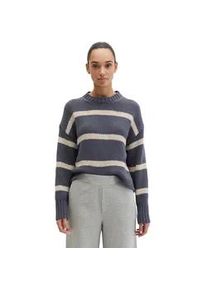 Marc O'Polo Rundhalspullover MARC O'POLO "aus hochwertigem Baumwoll-Mix", Damen, Gr. XS, dunkelblau, Obermaterial: 94% Baumwolle, 6% Polyamid, unifarben, Rundhals, Pullover Rundhalspullover