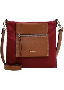Umh&auml;ngetasche Tamaris "Umh&auml;ngetasche TAS Fabrizia", Damen, Gr. B/H/T: 28cm x 27cm x 6cm 0, rot (schwarzrot 606), Polyester, Taschen Umh&auml;ngetasche