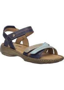 Sandale Josef Seibel "Debra 62, indigo-multi", Damen, Gr. 37, blau (indigo, multi), Obermaterial: 100% Rindsleder Leather cow., Schuhe Sandale