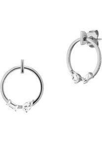 CAI Paar Ohrstecker CA&Iuml; "925 Sterling Silber rhodiniert mit Wei&szlig;topas", silbergrau, wei&szlig;, Ohrringe, Damen, one-size, 0,74, Silber 925 (Sterlingsilber)