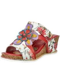 Pantolette Laura Vita "Laura Vita Pantoletten Leder", Damen, Gr. 39, wei&szlig;, rot, Leder, Schuhe Pantolette